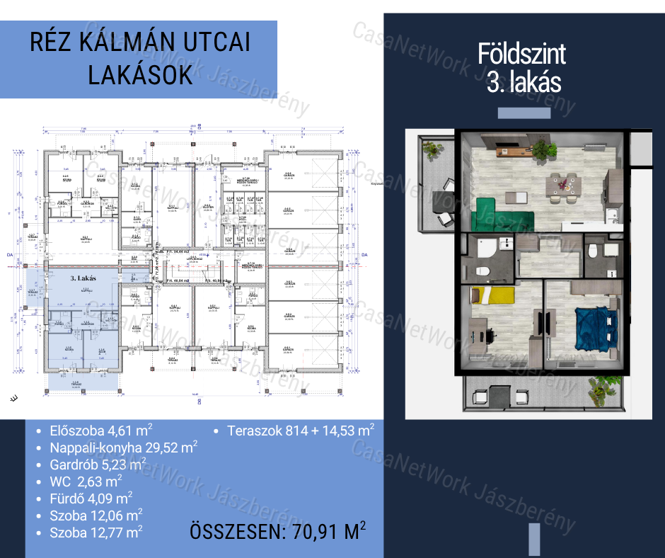 Eladó új, modern 71 m2-es lakások a Szatmári Lakóparkban