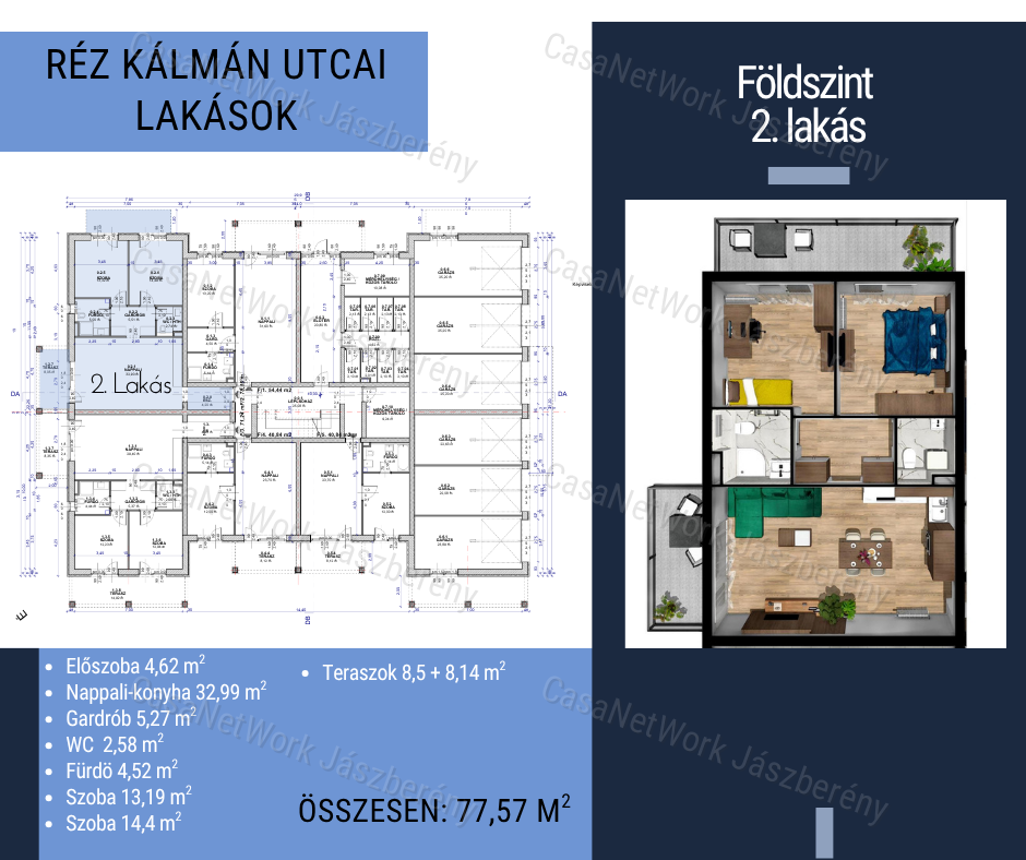 Eladó új, modern 78 m2-es lakások a Szatmári Lakóparkban