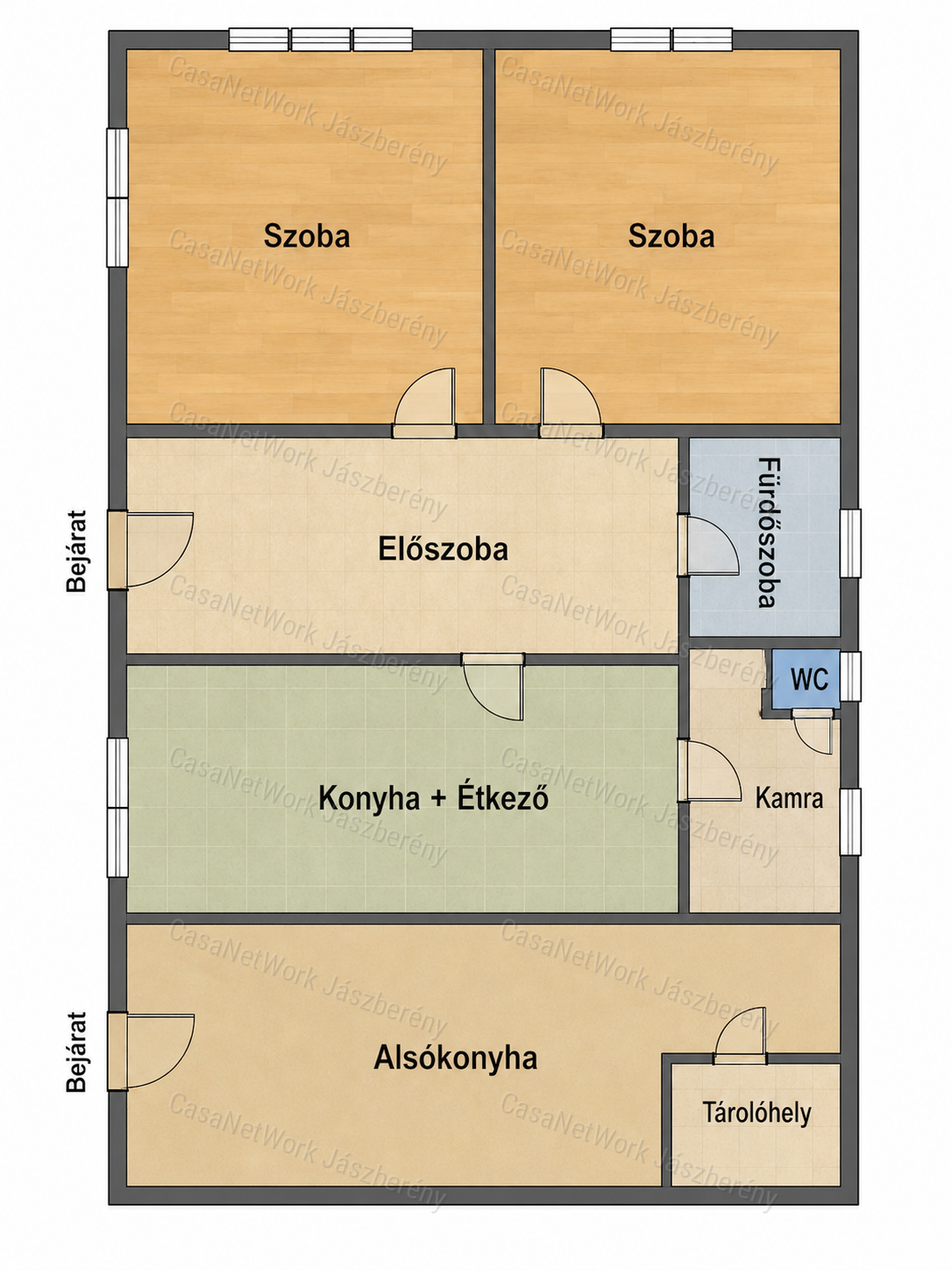 Jászkiséren 96 m²-es felújítandó téglaház 100 m² melléképülettel eladó