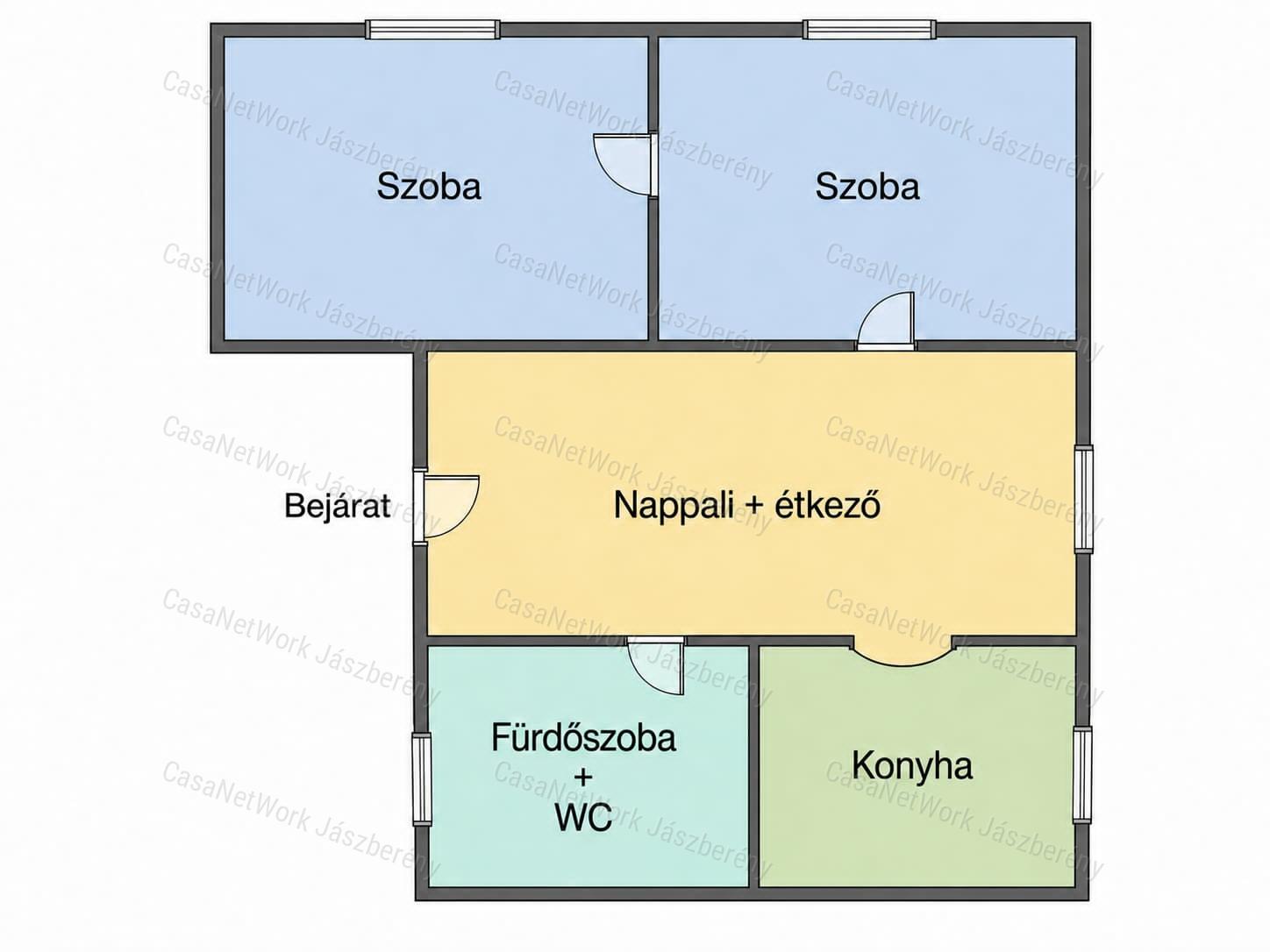 Jászárokszállás központjában, 60 nm-es, 2 szobás családi ház eladó!