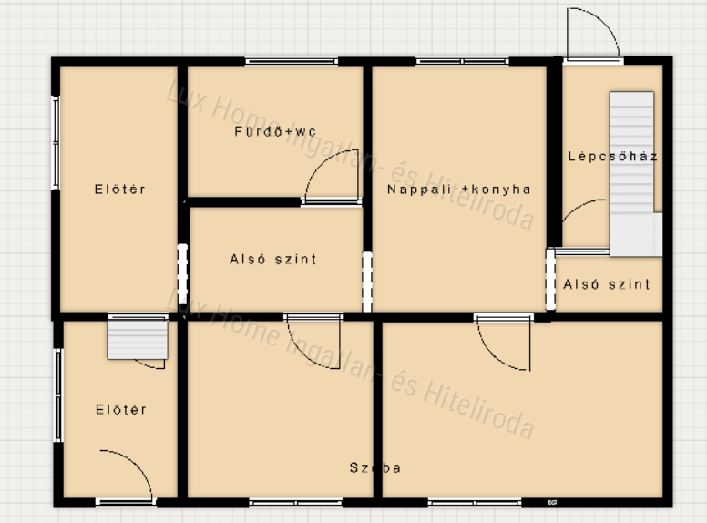 Eladó Oroszlányon 2 szoba +nappalis, kétszintes ház  872 m²-es telken