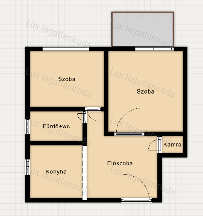 Eladó Oroszlányon egy 51 m²-es, két szobás-erkélyes 2. emeleti lakás!