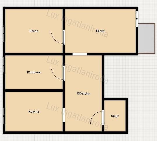 Eladó 53 m²-es, 2 szobás, 4. emeleti lakás nagy erkéllyel Oroszlányban!