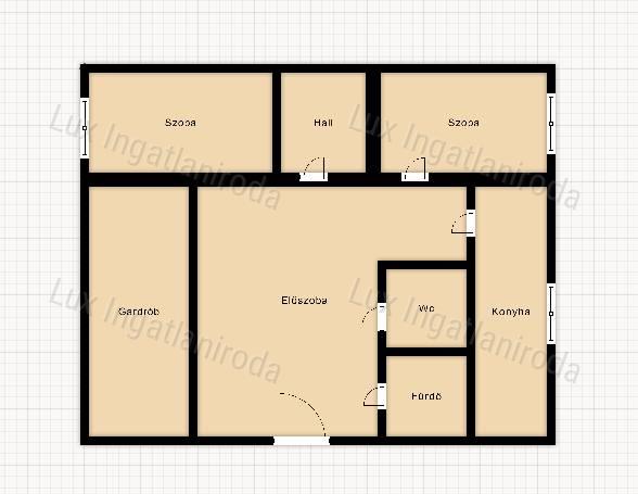Oroszlányon eladó egy 53 nm-es földszinti két szoba + hallos lakás!