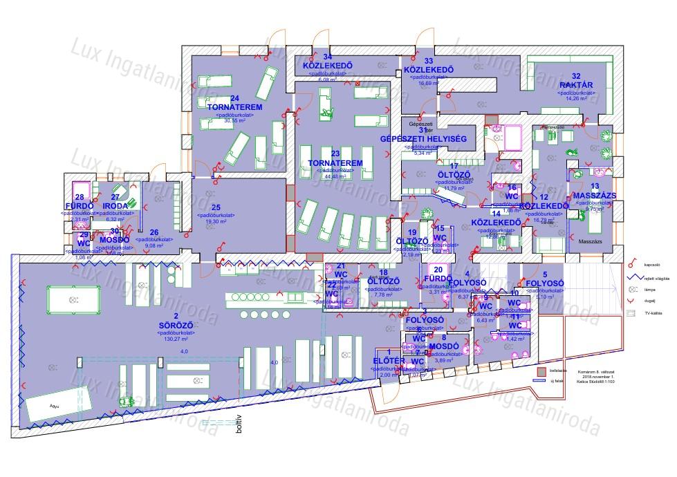 Üzlethelyiség kiadó Komárom központjában, 391 m², sokféle funkcióval.