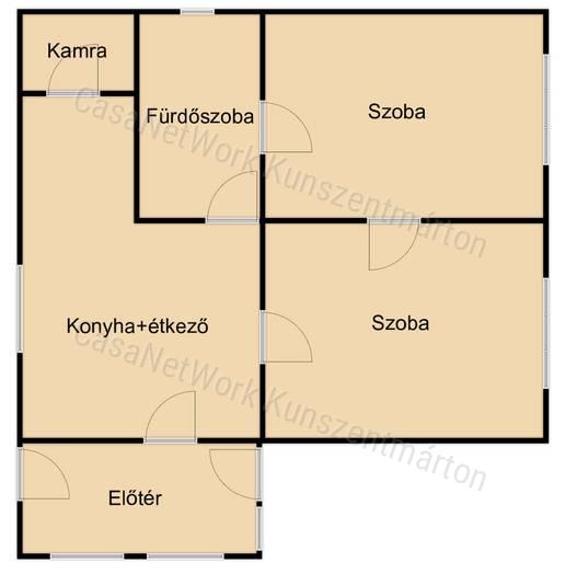 Szelevényen eladó 2 szobás, beköltözhető családi ház, garázzsal