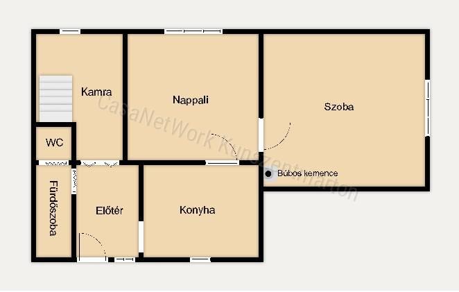 Cserkeszőlőn eladó 2 szobás, felújítandó családi ház