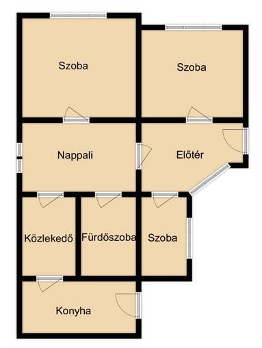 Szelevény központjában eladó 3 szobás, nappalis családi ház
