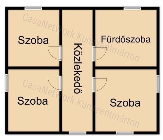 Cserkeszőlőn eladó 5 szobás, nappalis családi ház nagy terasszal