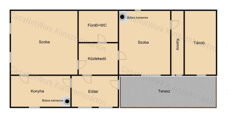 Kunszentmártonban eladó 2 szobás családi ház