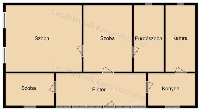 Kunszentmártonban eladó 3 szobás családi ház