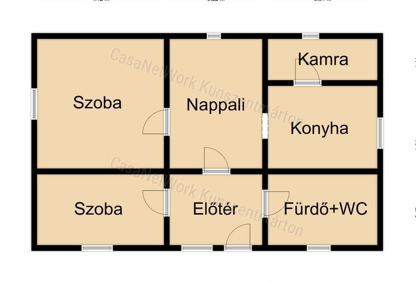 Mesterszálláson eladó 2 szobás, nappalis családi ház