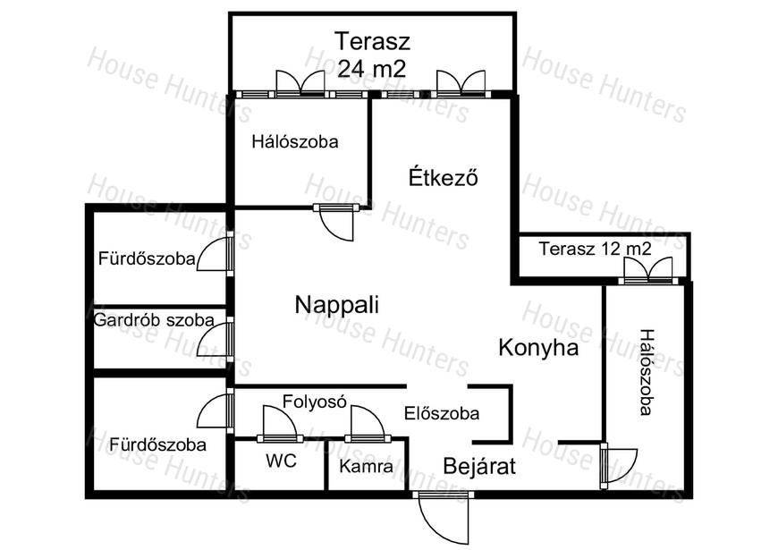 Kiadó dupla erkélyes luxus ingatlan az I. kerületben