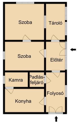 Szarvas külterületén, a Siratói-Szőlőkben eladó egy 70 nm-es tanya