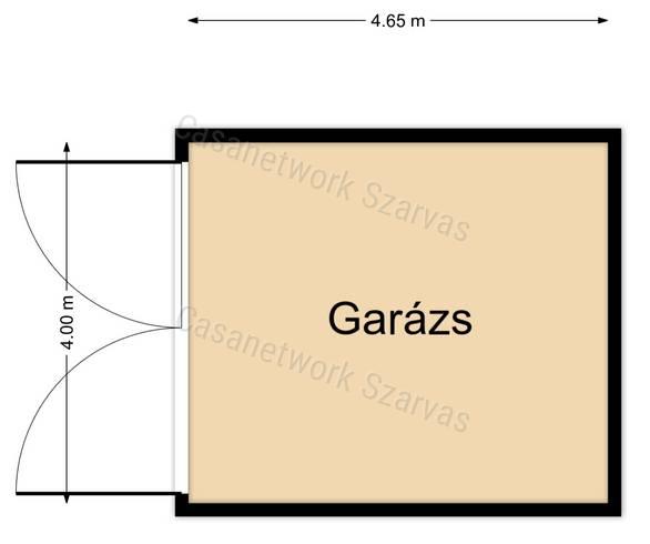Szarvason, Vágóhíd utcai garázssoron eladó egy 14 nm-es garázs