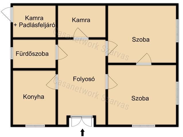 Kiváló szerkezeti állapotú, 2 szobás családi ház eladó Szarvason